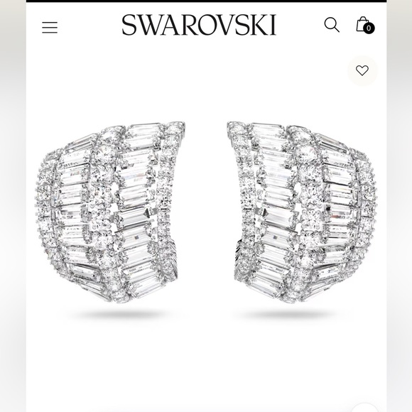 COPY - Hyperbola drop earrings
Mixed cuts, White, Rhodium plated - Picture 2 of 3